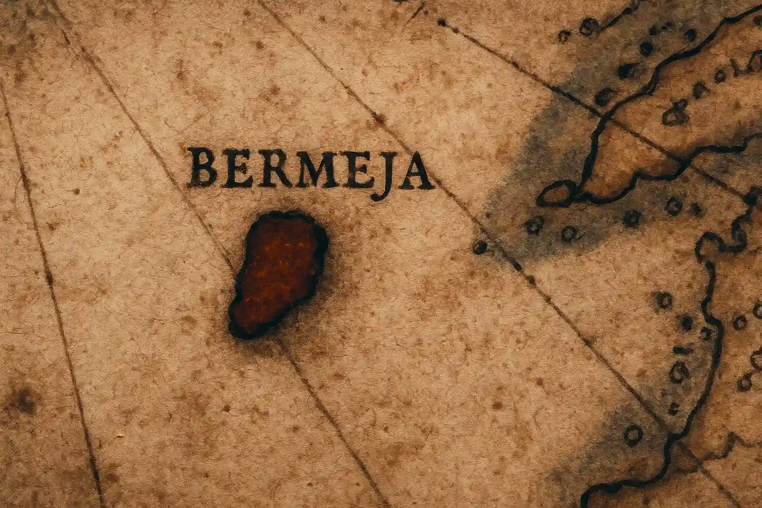 Early map depicting Bermeja Island in the Gulf of Mexico.